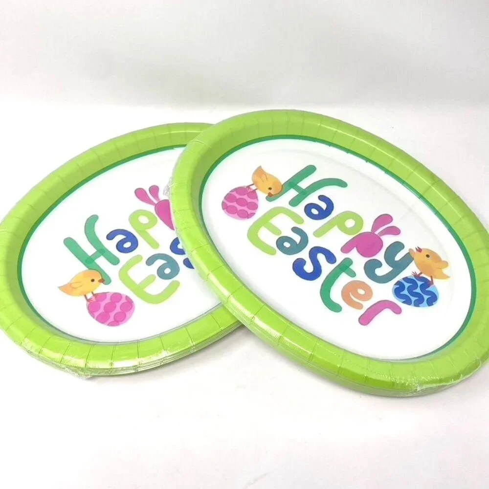 Target 2 Pack Oval Platter Disposable Happy Easter Plates 10